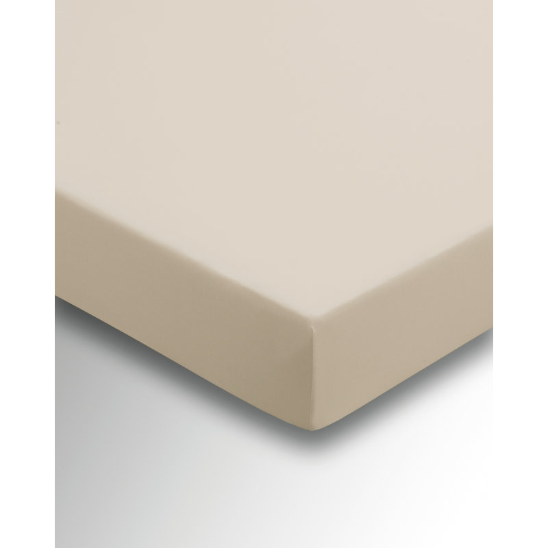 180 Thread Count Cotton Blend Fitted Sheet, Super King (6'), Stone
