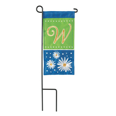 Mini drapeau marguerite monogramme 4 x 8,5