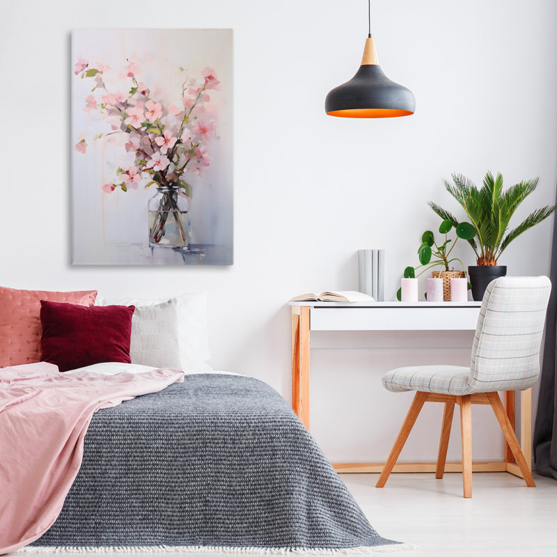 "Soft Sakura", art mural sur toile par Petals Prints Design, H 45 po x l 30 po