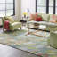 Reflections Abstract Handmade Tufted Green/Blue/Red Area Rug-30609244