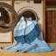 Tapis bleu lavable à la machine Pahola-1793361491
