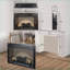 Foyer électrique encastrable 28 po avec flammes multicolores Luminosité réglable | Verre trempé + tôle | Espace de vie principal