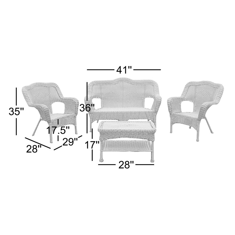Arved 4 - Person Patio Conversation Set, Antique Black