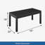 Table basse d'extérieur toutes saisons en aluminium, table d'appoint à lattes pour patio