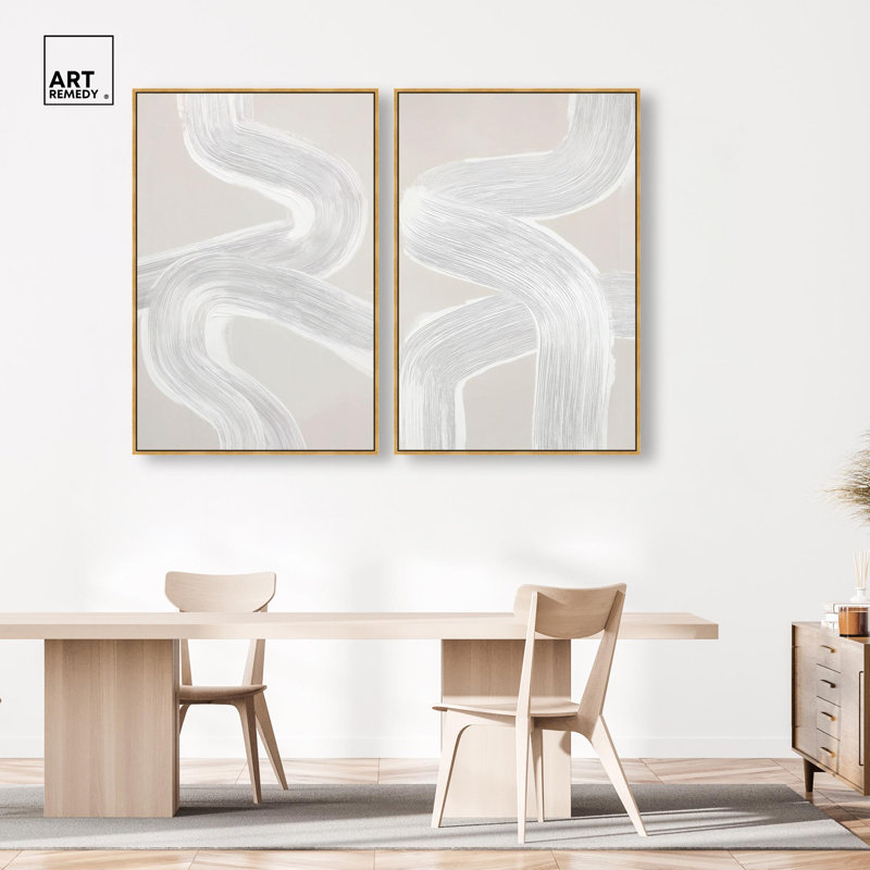 «Gentle Helix Duo», reproduction d'art sur toile par Art Remedy, cadre doré, 36 x 54, H 55 po x l 37 po, Encadrement doré