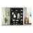Farmhouse Wooden Style Hall Tree With 6 Hooks, Practical Walnut Storage Bench With Adjustable Shelves,  4-In-1 Entryway Shoe Cabinet With 13 Cubbies For Mudroom, Living Room, Black