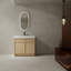 Meuble-lavabo autoportant avec lavabo en résine