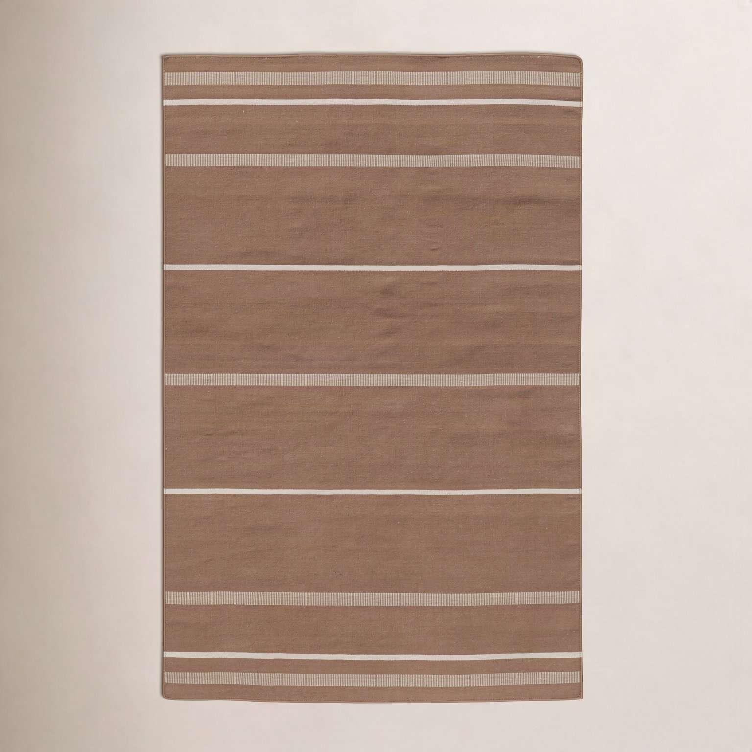 Flatweave Striped Outdoor Rug, Clay, Rectangle 3' x 5'