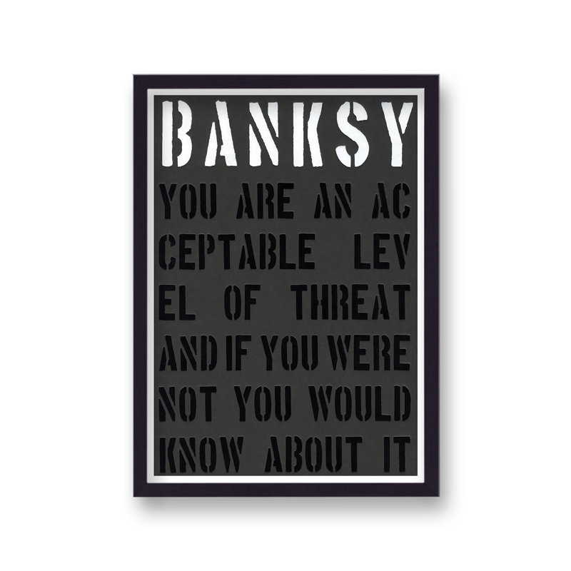 Banksy Editions Acceptable Level Of Threat - Single Picture Frame Print