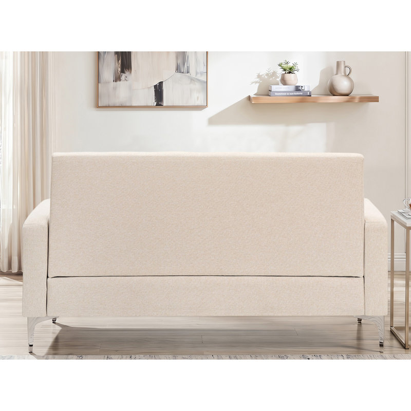 Causeuse capitonnée en velours avec rangement 57 po, Gray