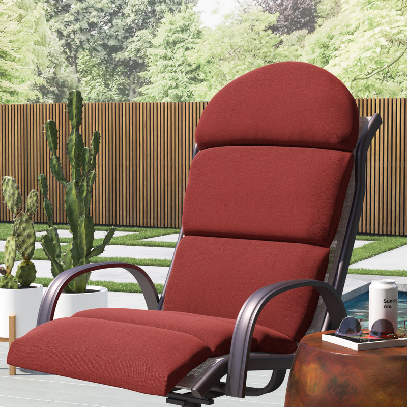 Coussin de chaise Adirondack d'extérieur 2,5 "Arte Selections Oceantex, Rouge