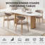  Solid Wood Upholstered Dining Chair - Ergonomic Curved Back, Comfort Fabric-1965475786-1948387827