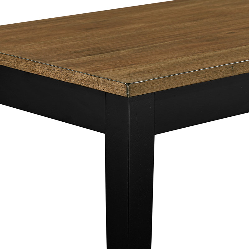 2-Tone Black Brown Finish Bench Modern Farmhouse Wooden Furniture 1Pc