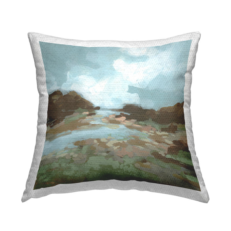 Coussin d'extérieur Traditional River Bend par June Erica Vess