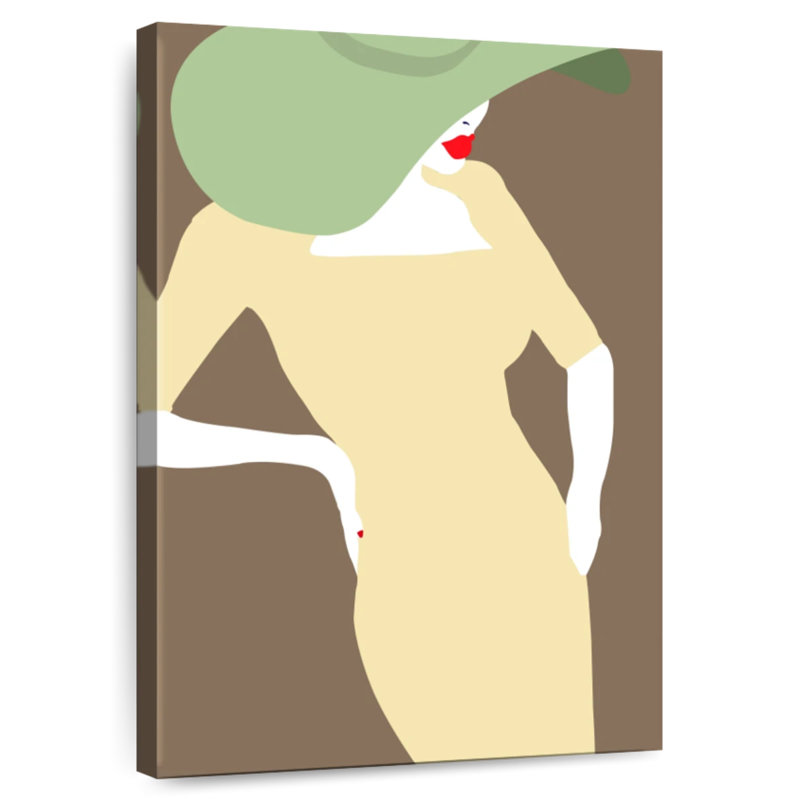 Shuttleworth Lady In Green Hat, 51" H x 34" W