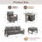 Drazen 7 - Person Patio Furniture Set With Fire Pit Table, All-Weather Wicker Outdoor Conversation Set With Chair And Thick Cushions-2097248505-2097248500