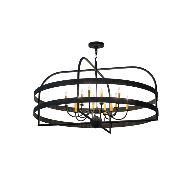 Holcombe 12 - Light Dimmable Geometric Chandelier
