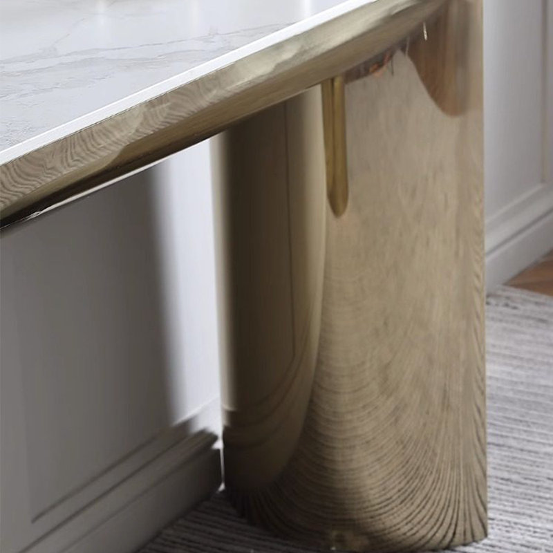 Console en pierre frittée de style italien, 33.4" H x 47.2" W x 15.7" D