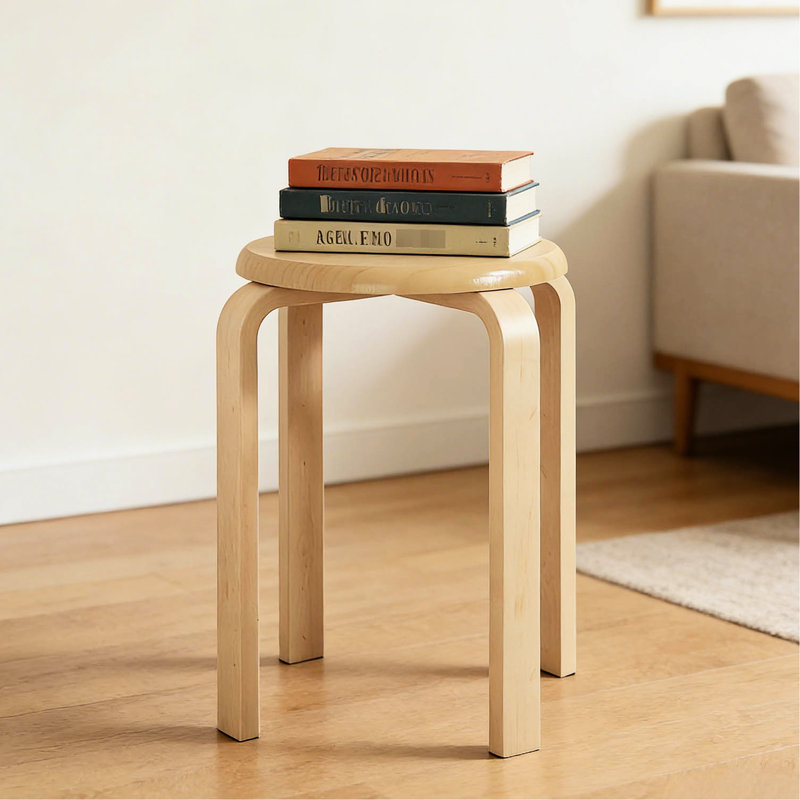 Tabourets ronds 18 po sans dossier de 18 po empilables avec feutre, parfaits pour les salles de classe, les salles à manger et les cuisines