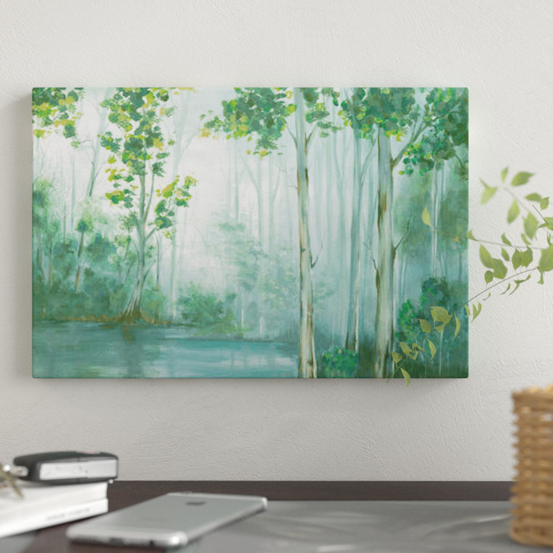 « nage » sur toile, H 40 po x l 60 po x P 1,5 po, Toile tendue, Pas de tapis
