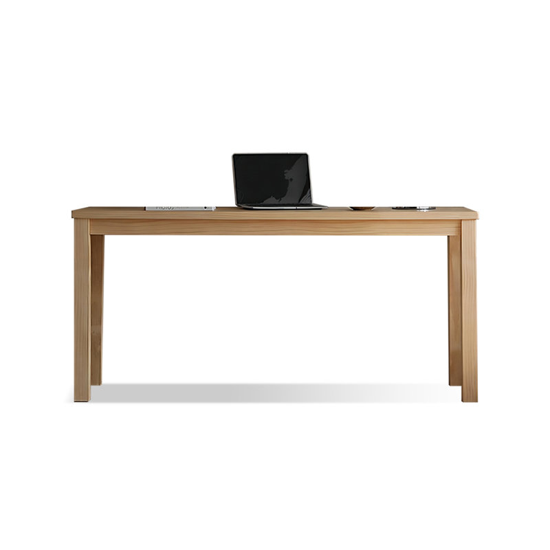 Bureau rectangulaire en bois massif Burlywood, Burlywood, H 29,53 po x l 62,99 po x P 19,69 po