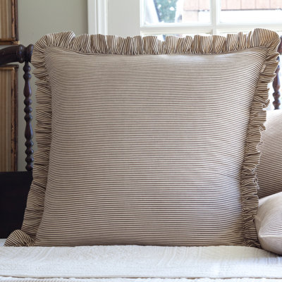 Farmhouse Ruffled Cotton Reversible Pillow Cover