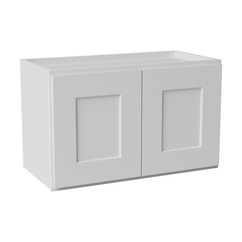 Ready to Assemble Solid Wood Shaker Wall Kitchen Cabinet, White, 15" H x 27" W x 12" D