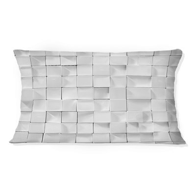Blanc moderne mosaïque I - coussin lombaire moderne