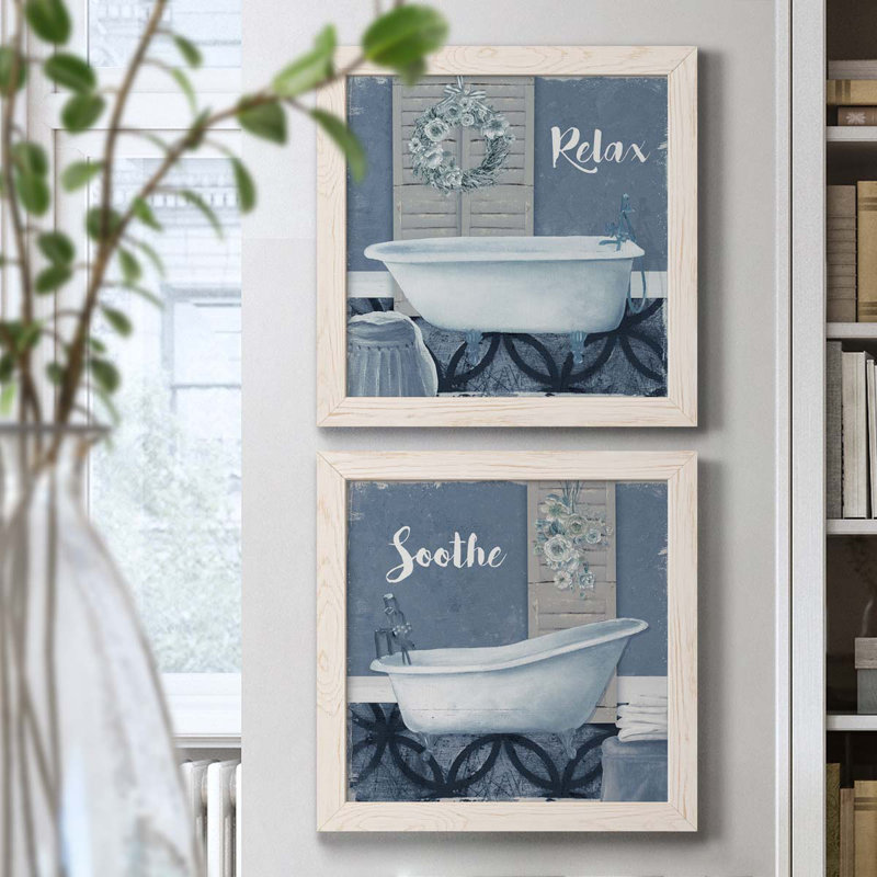 " Relax " 2 - Pieces, 20" H x 20" W x 1" D, White