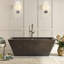 Mendocino 66" x 34" NativeStone Freestanding Soaking Cement Bathtub-49265124