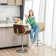 Aanyla Swivel Adjustable Height Bar Stool