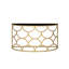 Gold Console Table, 8Mm Tempered Glass Half-Moon Top, Metal Base, 70Lbs Weight Limit, 54" W X 29" H, No Storage Compartment