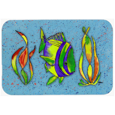 Caroline's Treasures Tropical Fish Glass Cutting Board