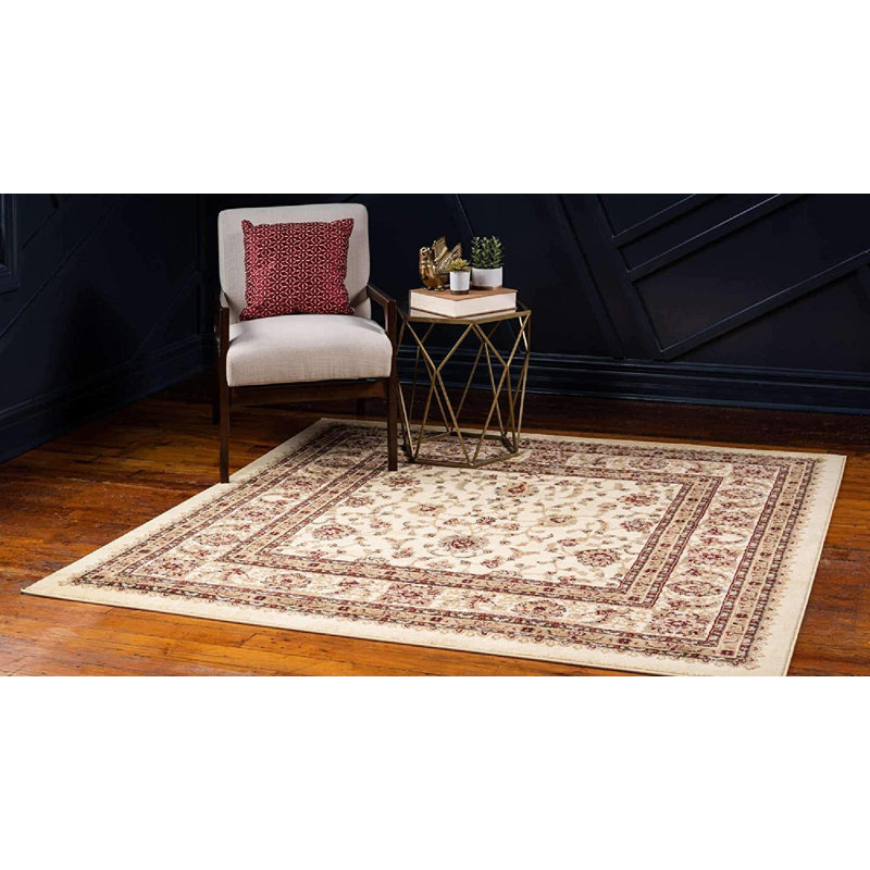 Ainslei Oriental Indoor / Outdoor Rug, Square 5' x 5'