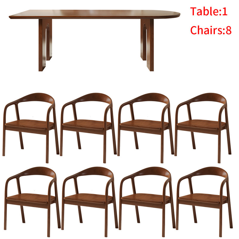 Table de salle à manger en bois massif de style nordique Peursem, H 29,5 po x L 70,8 po x l 31,4 po