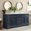 Meuble-lavabo double avec plateau en pierre artificielle Currahee-2099547472