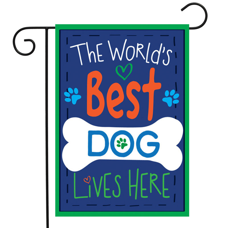 Drapeau de jardin à double face World's Best Dog