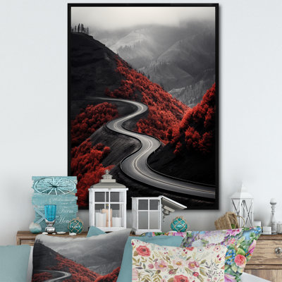 Beechler, méandres, route des montagnes rouges sur toile