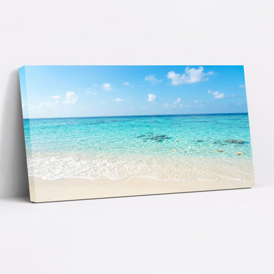 Ensemble de 1 tableau sur toile représentant un ciel de plage