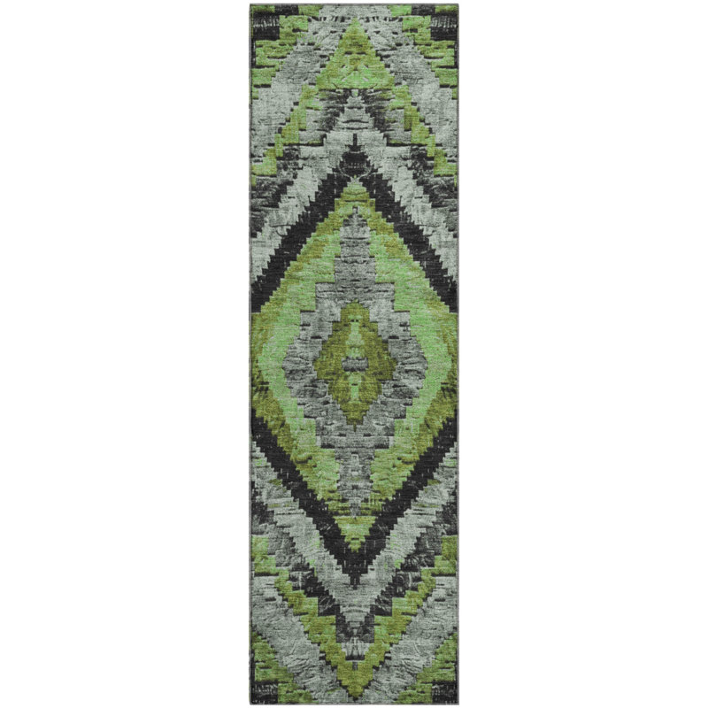 Premium Machine Washable Jakiyra AMF1890 Aztec Rug, Runner 2'3" x 7'6"