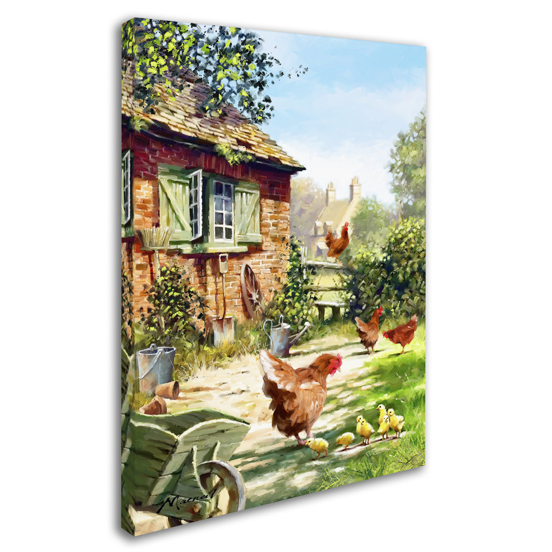 Armand 'Chicken and Hens' Print on Canvas Red Barrel Studio®