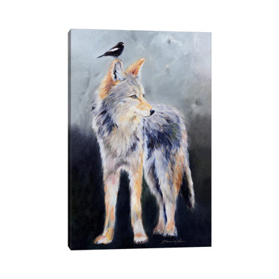 Coyote Spirit 1 Piece Wrapped Canvas Painting
