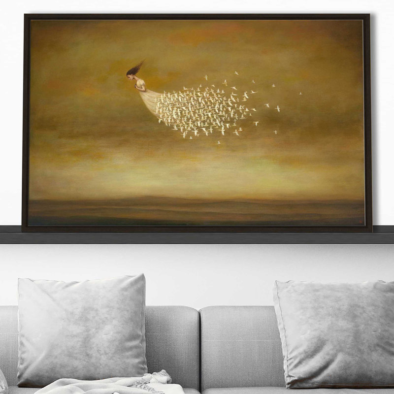 " Freeform " by Duy Huynh, Espresso Floater Frame, 21.5" H x 33.5" W x 2" D