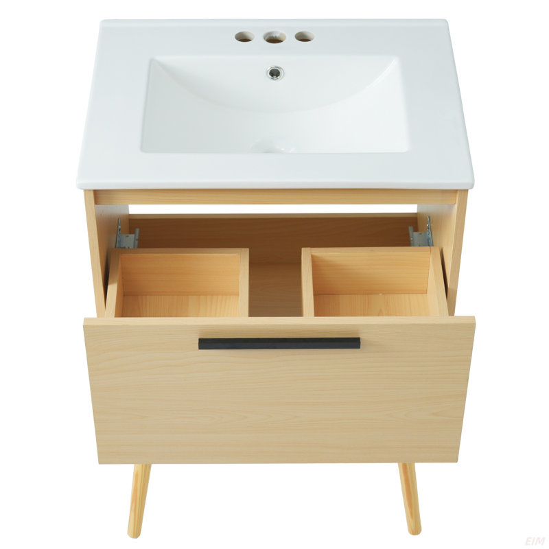 Meuble-lavabo multifonctionnel 24 po avec tiroir 24 po