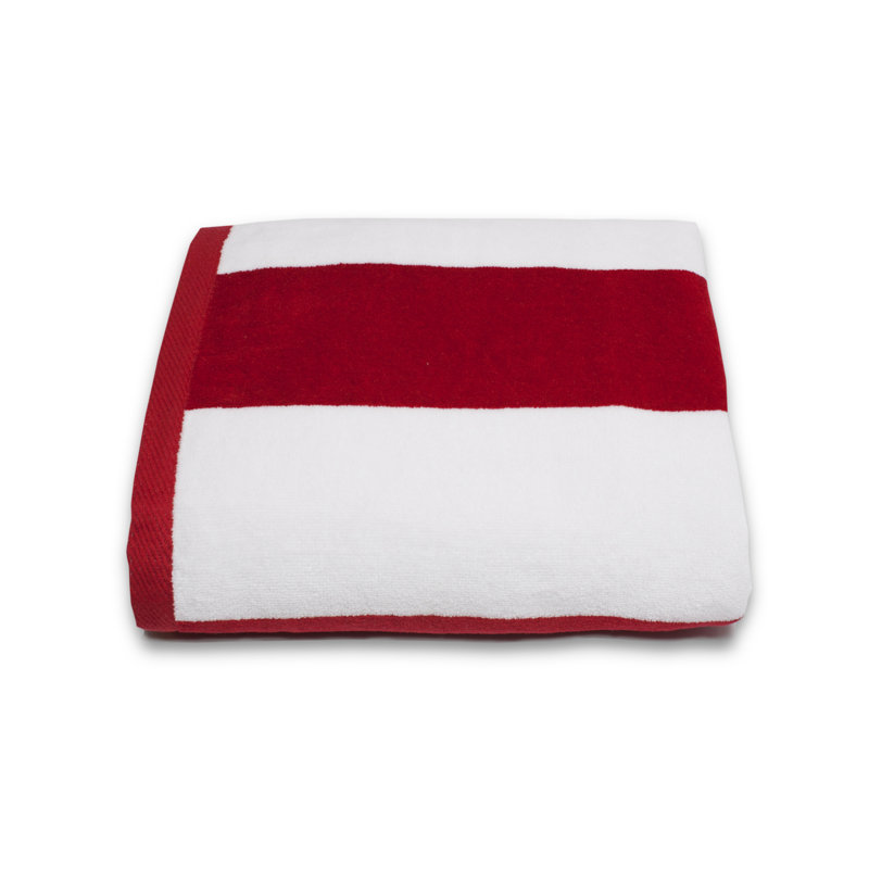 100% Cotton Midweight Beach Towel, Red