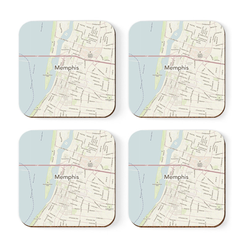 Sous-verre carte des États-Unis, Memphis