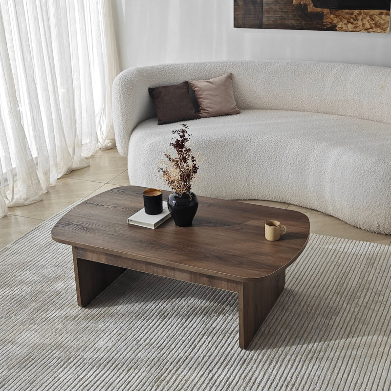 Modern Coffee Table, Walnut Color, 41.3 x 13.8 x 23.6 inches | 100% Melamine Coated Particle Board with PVC Edgebanding | Stylish & Durable Design for Living Room, Modern Aesthetic, Easy to Clean