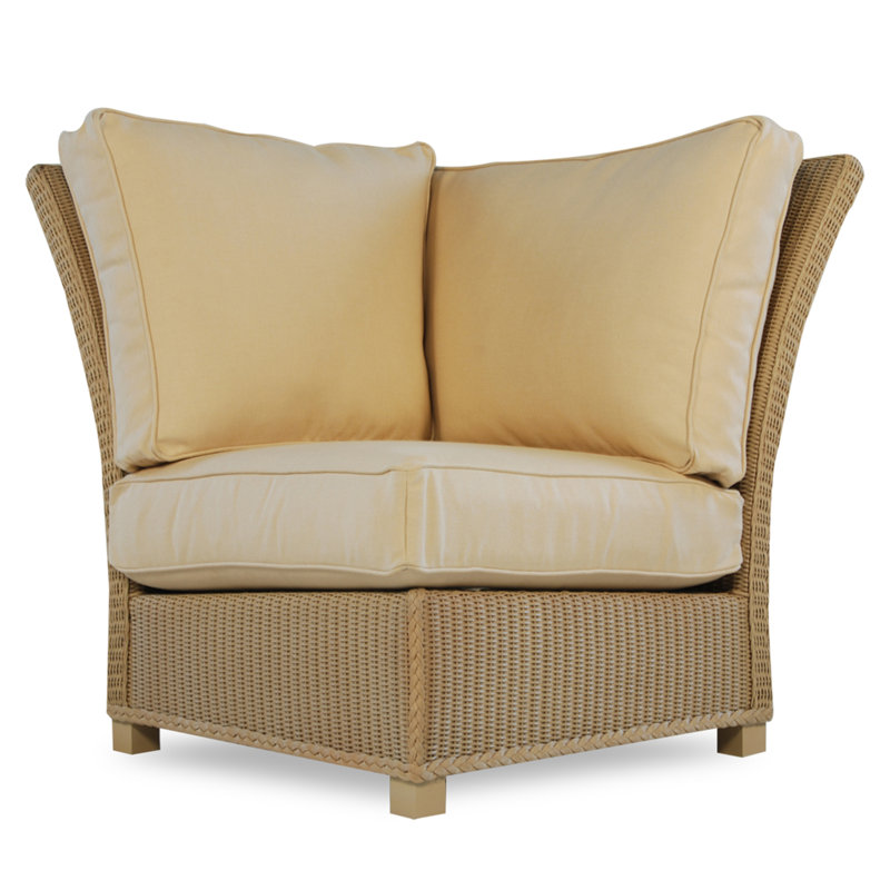 Hamptons Outdoor Corner Wedge Lounge Chair, Linen, Cottage Pepper