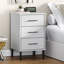 40 cm W Solid Wood and Iron Bedside Table-1464484220