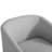 Applewold Upholstered Light Gray Cotton Blend Swivel Barrel Chair with Solid Wood Base-367056902